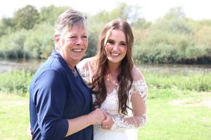 bride and mother at a wedding